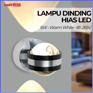 PENGIRIMAN CEPAT TaffLED Lampu Dinding Hias Modern Wall Lamp LED 6W Warm White 85-265V WLA8286 / lampu taman outdoor anti air tenaga surya tempel dinding luar tembok solar / lampu dinding tempel tembok tenaga surya outdoor minimalis teras anti air