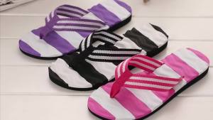 [Free Shipping] New Bohemian Womens Flip-Flops Summer Thick-Soled Wedge Sandals Breathable Non-Slip Candy Color Slippers