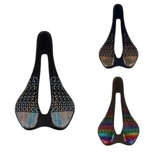 Yên Xe Đạp ODI Bề Mặt Sợi Polycarbon Đúc Rỗng Siêu Nhẹ Họa Tiết Phản Quang Dành Cho Xe Road/MTB