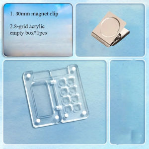 EmptyAcrylic Watercolor Palette Portable 8-compartment Paint with Clip Travel Painting Paint Tray Artist Art Supplies