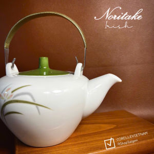 NORITAKE 100%New - Irsh - [Bán lẻ]  Ấm Trà Hoa Diên Vỹ Quai Bạc