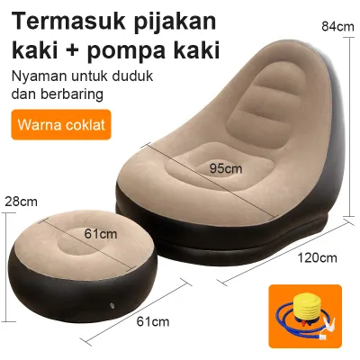 Kursi Tiup Sofa Malas Outdoor Berkelompok Kombinasi Kursi Sofa Tempat Tidur Makan Siang Yang Nyaman Kursi Lounge Udara