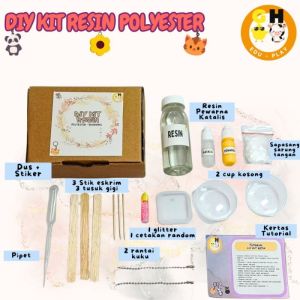 DIY Kit Resin Gantungan Kunci Key Chain Polyester Pemula Beginner by GHEduPlay