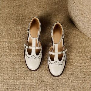 [Free Shipping] 2026 Spring/Summer New Fashionable Casual Wedge Sandals For Women Soft Leather Retro Sandals