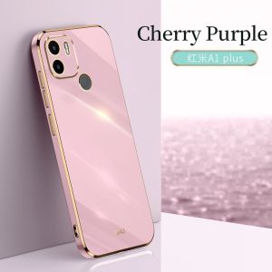 Silicone mạ Ốp điện thoại mềm đối với Redmi A2 cộng với 4G 2023 vỏ điện thoại mịn vuông chống sốc trường hợp đối với redmia2 A2 + A1 + a1plus a2plus Cover quay lại