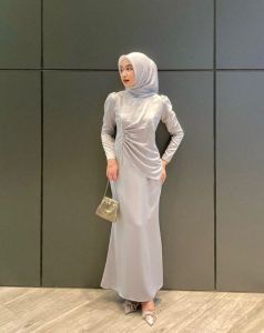 DRESS SATIN MURAH TERBARU ( DRESS MAURA MAXY ) DRESS KONDANGAN OUTFIT