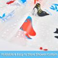 Goldfish Clear Shower Curtain, 78" W x 72" L Waterproof Lightweight Fish Shower Curtain Liner, PEVA Long Bath Fashion Shower Curtains with 12 Grommets Hooks for Bathtub Bath Bathroom. 