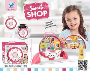 MAINAN ANAK PEREMPUAN SWEET SHOP DONAT BAG KADO MAKE UP LUCU TERBAIK BACKPACK TAS DOUNAT KELAS KUALITAS MALL