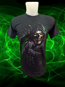KAOS PRIA MOTIF TENGKORAK HIJAU/PROMO KAOS MURAH BERKUALITAS/KAOS PRIA MODEL BARU