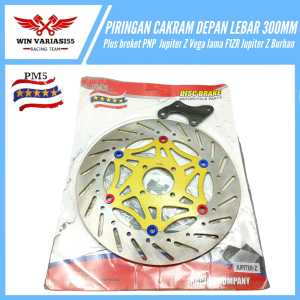 DISC PIRINGAN CAKRAM DEPAN LEBAR MODEL DAYTONA 300MM JUPITER Z FIZR VEGA OLD PLUS BREKET NSB