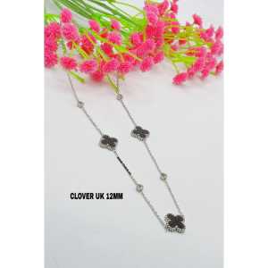 KALUNG TITANIUM BUNGGA KOMBINASI PERMATA UK 12MM ANTI LUNTUR DAN ANTI KARAT (COD)