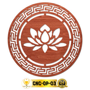 Tấm Ốp Tường Bàn Thờ Cắt CNC Họa Tiết Hoa Sen CHÂN THIỆN MỸ Trang Trí Ban Thờ Treo Tượng Phật Quan Âm CCNC-OP-01