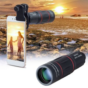 Apexel Ống Kính Điện thoại di động HD Zoom một mắt 18x25 thông dụng ống kính Zoom quang học 18x thông dụng có giá ba chân