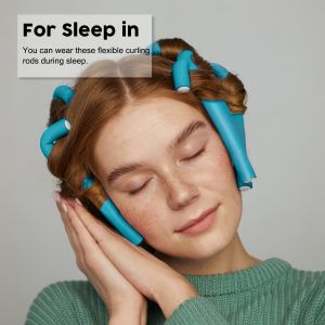 42pcs/Set Heatless Flexible Hair Rollers Curlers Heatless Flexible Hair Rollers Twist Soft Spiral Hair Foam Curler Rods DIY Hair Styling Tools