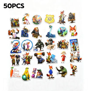 Zootopia Cartoon Stickers for Kids 50pcs Water Bottle Suitcase Backpack Journal School Travel Collectible Gift Decals - HoneyLion