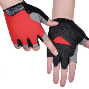 MISUPS Breathable Half Finger Gloves Fingerless Anti-slip Bicycle Accessories  Elastic Shock Gym Training Gloves Outdoor Sports