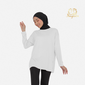 Kaos Oversize Olahraga muslimah Slit Rayon Spandek Naylatu