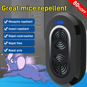 H High-Power Ultrasonic Electronic Rat Repellent for Home Use - Get Rid of Mice with One Shot!