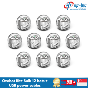Ozobot Bit Bundle: 12 Fun Bots with USB Power Cables for Endless Coding Adventures STEM Education