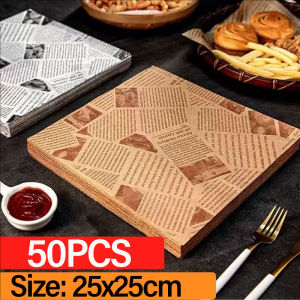 YESPERY 50Pcs Parchment Paper Baking Sheets Sandwich Wrap Takeout Paper Greaseproof Tray Air Fryers Liners