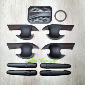 Paket Variasi Outer Pintu Handle Tank Cover Mobil Calya 2016 - 2024 Hitam Rline