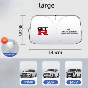 New Car Sunshade Foldable Front Sunscreen Front Sunshade Windscreen Car Shield Sun Protection Car Windshield Sun Shade For Nissan Sentra Serena Grand Teana Xtrail Sylphy Livina Terra Navara Accessories