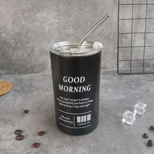 Mug Termos/Tumler Tea Aesthetic Casual Stainless + Sedotan | 600ML /1183