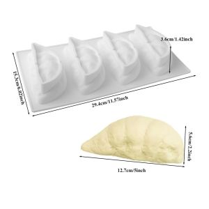 LUMINOU Thiết kế mô phỏng 3D của thịt sầu riêng Khuôn sô cô la hạt dẻ cười Thiết kế 4 cell Hình hạt cà phê Khuôn làm bánh ngọt Pháp Thiết kế Pháp Có thể tái sử dụng Khuôn bánh mousse Món tráng miệng tiệc tùng