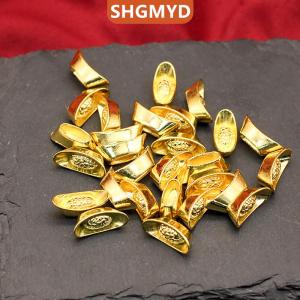 [COD] SHGMYD SPORTS 10ชิ้นเงินทองหยวนจีนเบ้าหล่อทองรูปปั้นทองแท่งประดับตกแต่งปีบาร์ใหม่โชคดีเงินความเจริญรุ่งเรือง