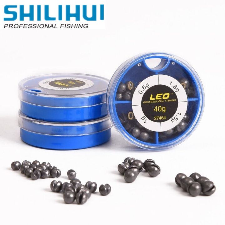 SHILIHUI Blue Boxed Lead Sinker 40g 4 Specifications Fishing Clamp Leads  Plumb Fishing Gear Fishing Accessories Fishing Tools 27464