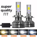 1 Pair LED Car Headlight 12000LM Auto LED Headlight H4 H1 H3 H7 H8 H9 H11 H16 9005 HB3 9006 HB4 3000K 4300K 6000K 8000K 15000K. 