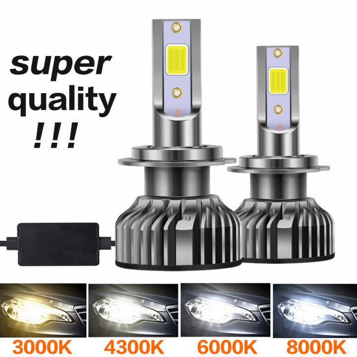 1 Pair LED Car Headlight 12000LM Auto LED Headlight H4 H1 H3 H7 H8 H9 H11 H16 9005 HB3 9006 HB4 3000K 4300K 6000K 8000K 15000K