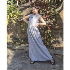 Long Dress Plisket/Termurah/Fashion Terlaris