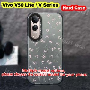 เคส V50 Vivo เบา V50Lite V 50 Lite 5G V50 Vivo หรูหราแข็ง40 Pro V40 Lite 5G เคสฝาหลังใหม่ลายดอกไม้สวยงามกันกระแทกแบบหนารองรับการกระแทกป้องกันการตก