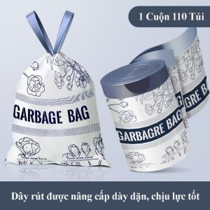 Túi Rác Dây Rút Có Quai Anrissen 45x50cm – Cuộn 110 Túi Siêu Dày Chịu Nhiệt Chống Côn Trùng
