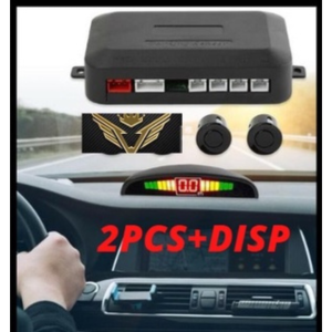 UNIVERSAL CAR 12V PARKING SENSOR 2 REAR FRONT VIEW REVERSE BACKUP RADAR SYSTEM KIT MYVI ALZA AXIA VIVA BEZZA SAGA BLM FL