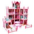 DIY Doll House Princess Castle Villa Dream Princess DollHouse Pretend Play Set 11 Rooms Girl Accessories toys for girls. 