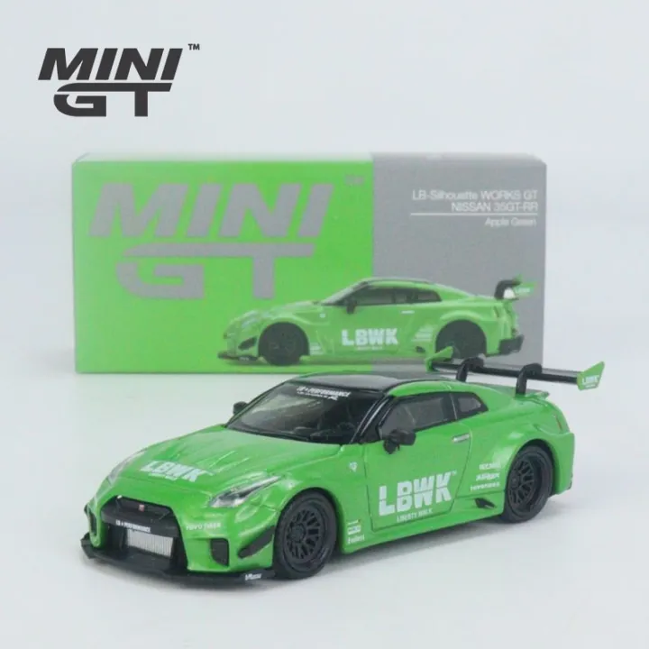 MINIGT 1:64 LB WORKS R35 Ver.2 Green GTR Alloy Car Model