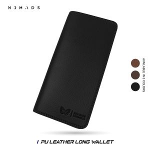 Mr Mads - Dompet Panjang Pria Bahan Kulit Sintetis PU Leather Long Wallet