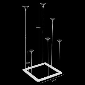 Foldable Balloon Stand Holder Set DIY Different Shapes Balloon Stick With Base Balloon Stand For Table Centerpieces Desk Decoration Aesthetic Center Table Decoration Display Balloons Party Decorations For Graduation Wedding Birthday Decoration Set