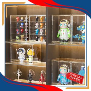CRYSTAL ACTION FIGURE AKRILIK BOX DISPLAY BOX FULL ACRYLIC POP MART BLIND BOX KOTAK PAJANGAN
