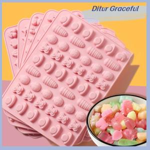Ditur Trộn Trái Cây Động Vật Silicone Sô Cô La Khuôn Thỏ Cá Fudge Kẹo Thạch Khuôn Hình Học Trái Tim Bánh Trang Trí Nội Thất Baking Ice Khay Quà Tặng