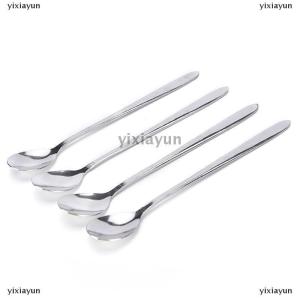 [COD] yixiayun 16cm Long Handle Stainless Steel Tea Coffee Spoons Ice Cream Cutlery