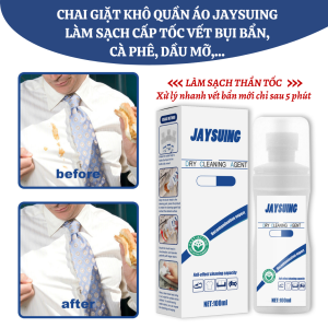 CHAI GIẶT KHÔ QUẦN ÁO GIÀY DÉP - LÀM SẠCH CẤP TỐC VẾT BỤI BẨN CÀ PHÊ DẦU MỠ...JAYSUING 100ML
