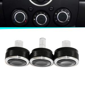 3 Pcs/Set Aluminum alloy air conditioning knob AC Knob Car Air Conditioning heat control Switch knob For Mazda 2 M2 2007-2014