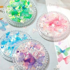 CHUN053634 Diamond Makeup Face Stickers Pearls DIY Face Decoration Bridal Makeup Patch Colorful Butterfly Eye Makeup Stickers for Face Makeup
