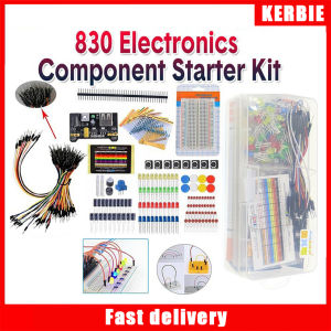 830 Breadboard Set Electronic Component Basic Starter Kit with Breadboard Cable Resistor Capacitor LED Potentiometer