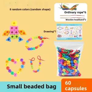 Childrens Beading Toy Fine Motor Skills Training Thread Stringing Blocks Focus Improvement