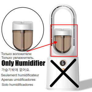Bladeless Fan With Night Light Spray Air Cooler Air Humidifier USB Fan Desktop Fan Portable Silent Air Conditioner