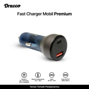 DRACCO fast charger mobil premium free kabel charger